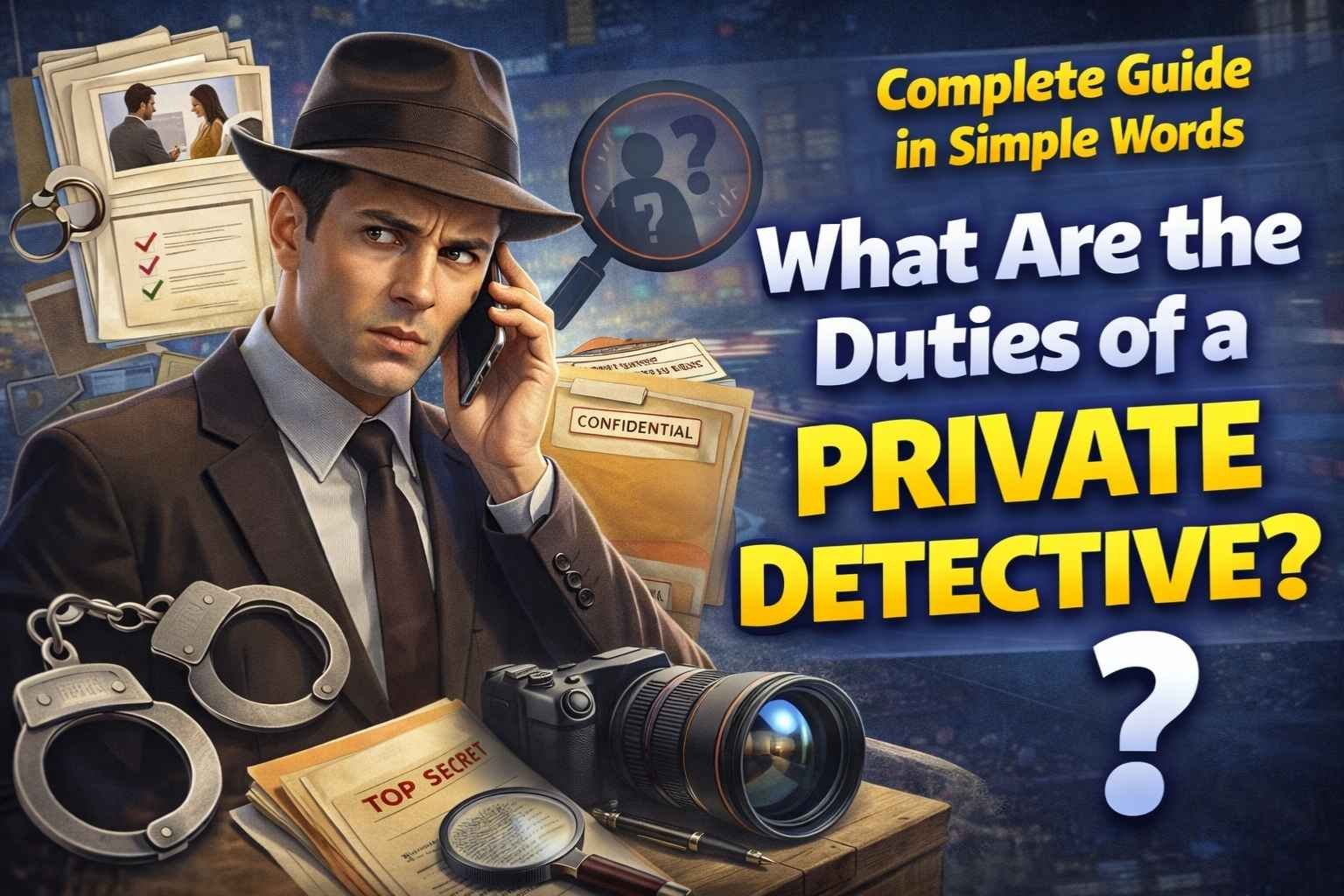 Read more about the article What Are the Duties of a Private Detective? Complete Guide